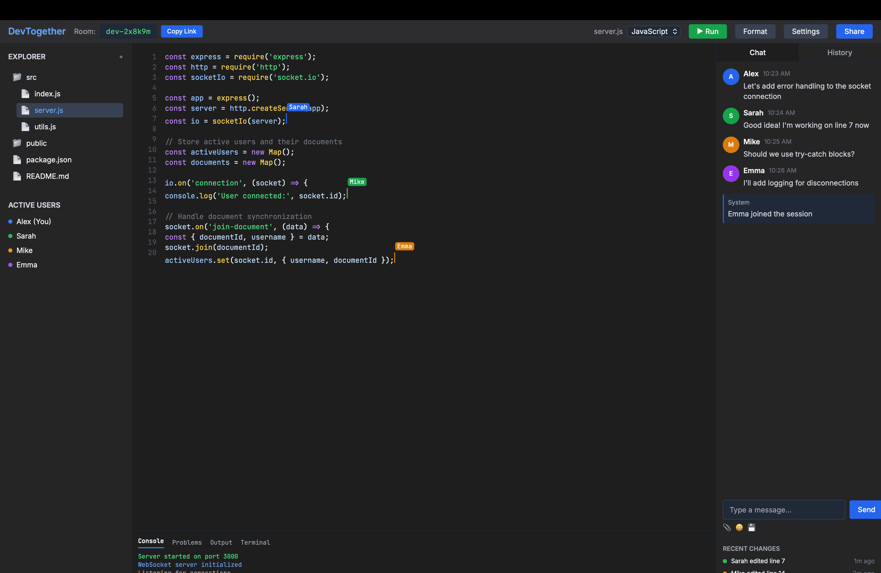 CodeSync - Real-Time Collaborative Code Editor