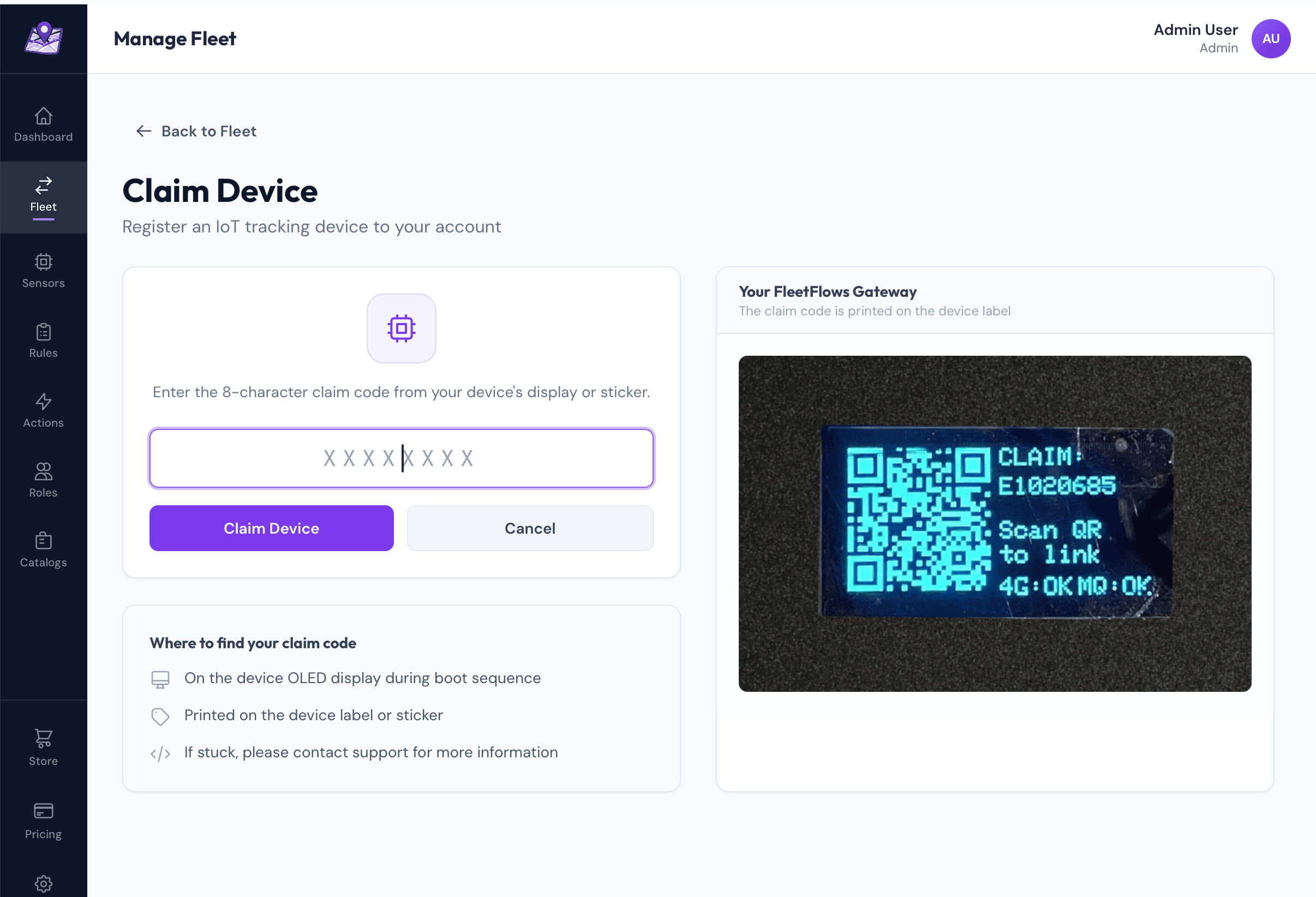 Frontend device claim